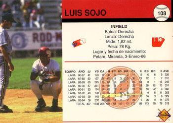 1994-95 Line Up Venezuelan Winter League #108 Luis Sojo Back