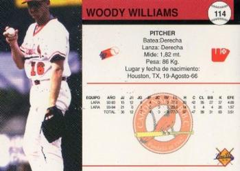 1994-95 Line Up Venezuelan Winter League #114 Woody Williams Back