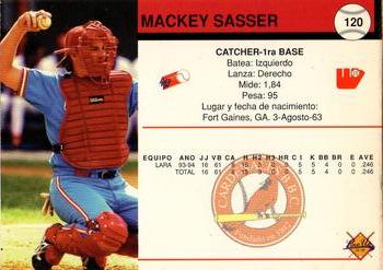 1994-95 Line Up Venezuelan Winter League #120 Mackey Sasser Back