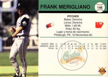 1994-95 Line Up Venezuelan Winter League #146 Frank Merigliano Back
