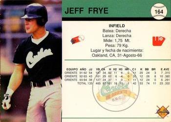 1994-95 Line Up Venezuelan Winter League #164 Jeff Frye Back