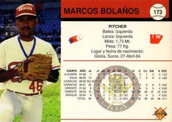 1994-95 Line Up Venezuelan Winter League #173 Marcos Bolanos Back