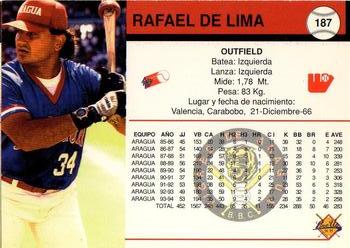 1994-95 Line Up Venezuelan Winter League #187 Rafael De Lima Back