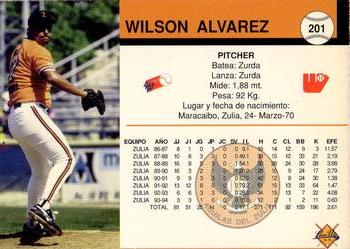 1994-95 Line Up Venezuelan Winter League #201 Wilson Alvarez Back