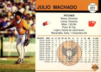 1994-95 Line Up Venezuelan Winter League #211 Julio Machado Back