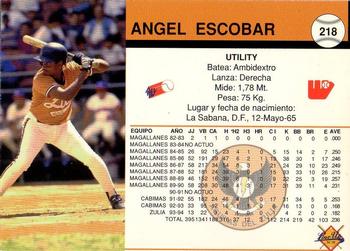 1994-95 Line Up Venezuelan Winter League #218 Angel Escobar Back