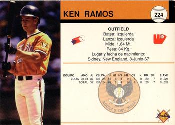 1994-95 Line Up Venezuelan Winter League #224 Ken Ramos Back