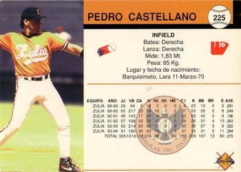 1994-95 Line Up Venezuelan Winter League #225 Pedro Castellano Back