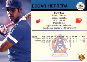 1994-95 Line Up Venezuelan Winter League #238 Edgar Herrera Back