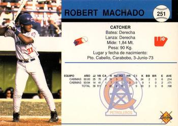 1994-95 Line Up Venezuelan Winter League #251 Robert Machado Back