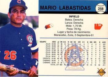1994-95 Line Up Venezuelan Winter League #258 Mario Labastidas Back