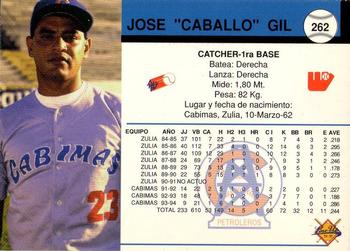 1994-95 Line Up Venezuelan Winter League #262 Jose G. Gil Back