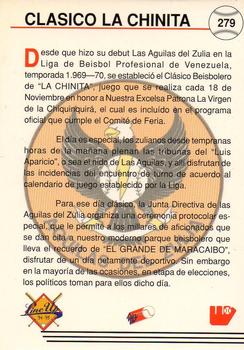 1994-95 Line Up Venezuelan Winter League #279 Clasico LaChinita Back