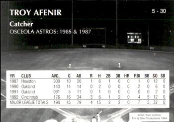 1994 Osceola Astros 10th Anniversary #5 Troy Afenir Back