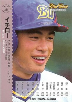 1995 BBM Orix Team Set I #026 Ichiro Suzuki Back