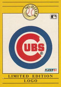 1991 Fleer - Cello / Wax Box Bottom Panels Singles #NNO Chicago Cubs Logo Front
