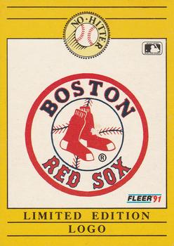 1991 Fleer - Cello / Wax Box Bottom Panels Singles #NNO Boston Red Sox Logo Front