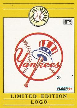 1991 Fleer - Cello / Wax Box Bottom Panels Singles #NNO New York Yankees Logo Front