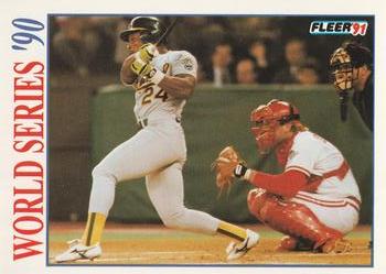 1991 Fleer - World Series #4 Rickey Henderson Front