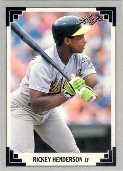 1991 Donruss - Leaf Previews #23 Rickey Henderson Front