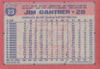 1991 Topps - Desert Shield #23 Jim Gantner Back