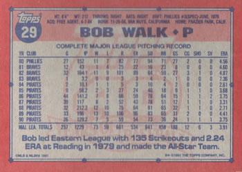 1991 Topps - Desert Shield #29 Bob Walk Back