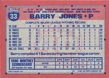 1991 Topps - Desert Shield #33 Barry Jones Back