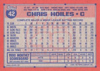 1991 Topps - Desert Shield #42 Chris Hoiles Back
