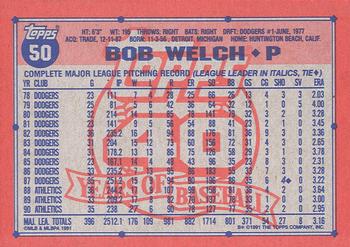 1991 Topps - Desert Shield #50 Bob Welch Back