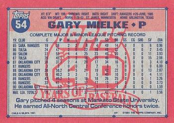 1991 Topps - Desert Shield #54 Gary Mielke Back