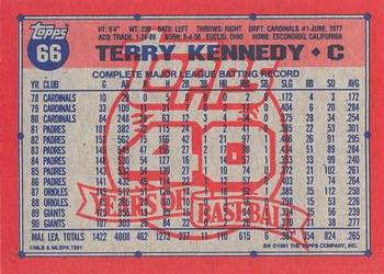1991 Topps - Desert Shield #66 Terry Kennedy Back