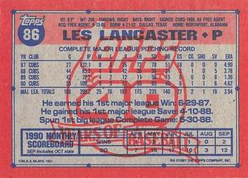 1991 Topps - Desert Shield #86 Les Lancaster Back