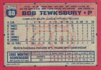 1991 Topps - Desert Shield #88 Bob Tewksbury Back