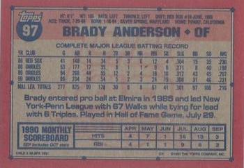 1991 Topps - Desert Shield #97 Brady Anderson Back