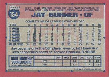 1991 Topps - Desert Shield #154 Jay Buhner Back