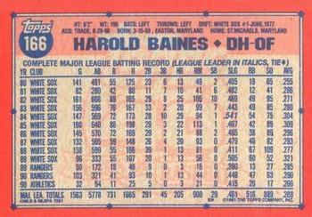 1991 Topps - Desert Shield #166 Harold Baines Back