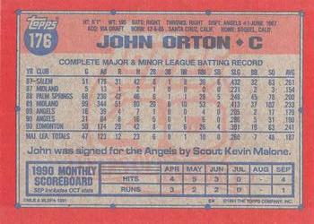 1991 Topps - Desert Shield #176 John Orton Back