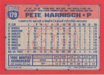 1991 Topps - Desert Shield #179 Pete Harnisch Back