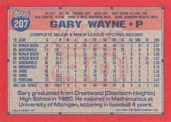 1991 Topps - Desert Shield #207 Gary Wayne Back