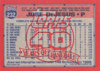1991 Topps - Desert Shield #232 Jose DeJesus Back