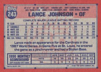 1991 Topps - Desert Shield #243 Lance Johnson Back