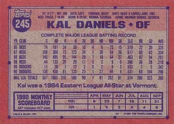 1991 Topps - Desert Shield #245 Kal Daniels Back