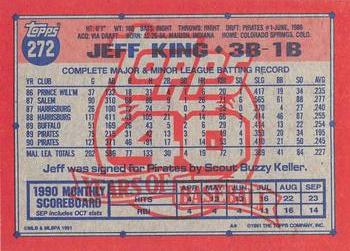 1991 Topps - Desert Shield #272 Jeff King Back