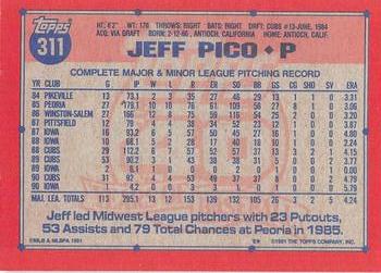 1991 Topps - Desert Shield #311 Jeff Pico Back