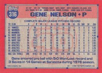 1991 Topps - Desert Shield #316 Gene Nelson Back