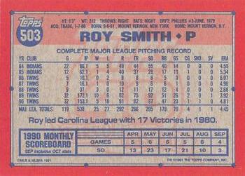 1991 Topps - Desert Shield #503 Roy Smith Back