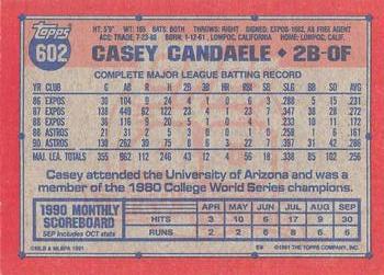 1991 Topps - Desert Shield #602 Casey Candaele Back