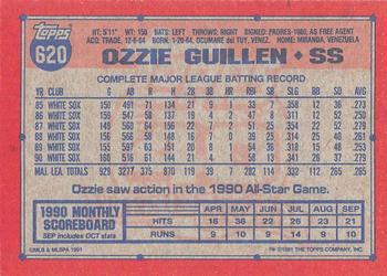 1991 Topps - Desert Shield #620 Ozzie Guillen Back