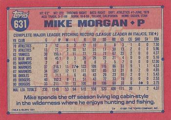 1991 Topps - Desert Shield #631 Mike Morgan Back