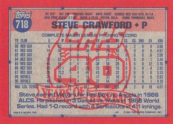 1991 Topps - Desert Shield #718 Steve Crawford Back